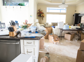 picture of a living room being prepped for moving