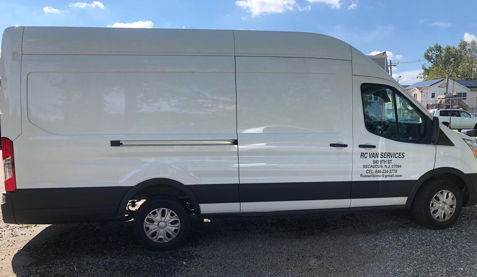 Picture of a moving sprinter van 